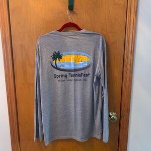 🎉HP🎉New XL Adidas Springfest Tennis Hilton Head Gray Ultimate Long Sleeve